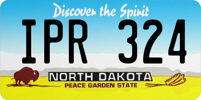 ND license plate IPR324