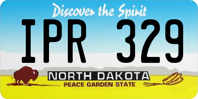 ND license plate IPR329