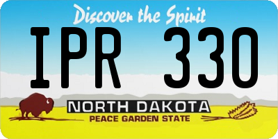 ND license plate IPR330