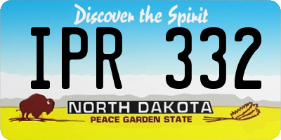 ND license plate IPR332