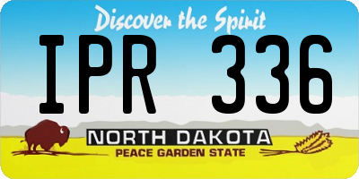 ND license plate IPR336