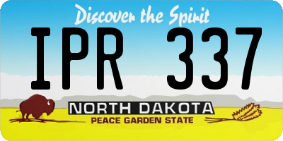 ND license plate IPR337