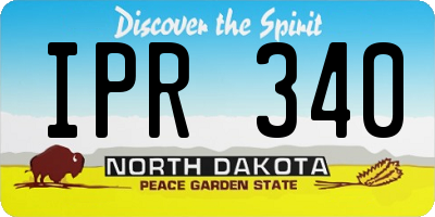 ND license plate IPR340