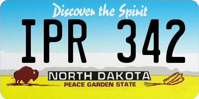 ND license plate IPR342