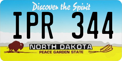 ND license plate IPR344