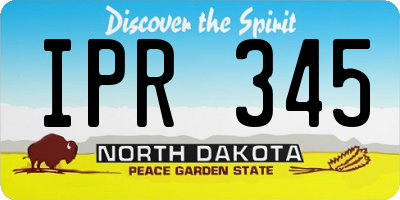 ND license plate IPR345