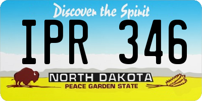 ND license plate IPR346