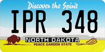 ND license plate IPR348