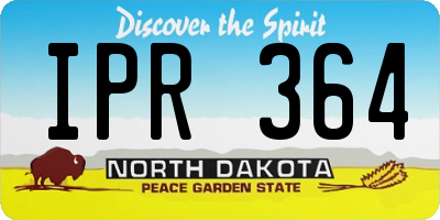 ND license plate IPR364