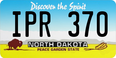 ND license plate IPR370