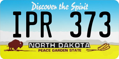 ND license plate IPR373