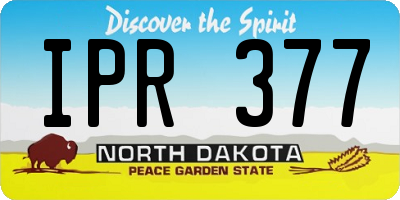 ND license plate IPR377