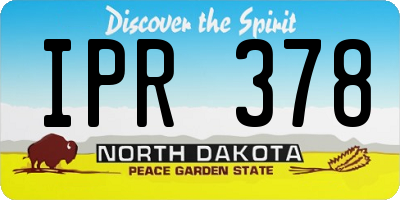 ND license plate IPR378