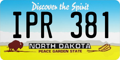 ND license plate IPR381