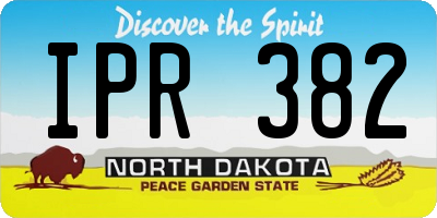 ND license plate IPR382