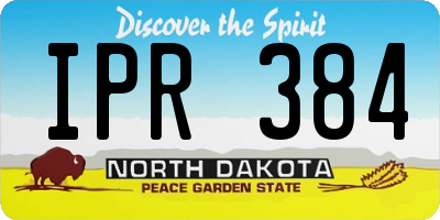 ND license plate IPR384
