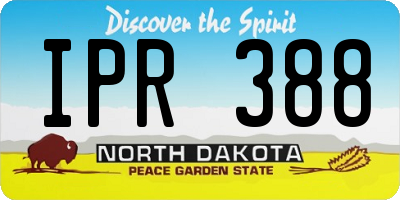 ND license plate IPR388