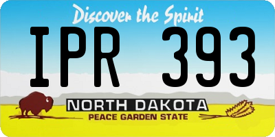 ND license plate IPR393