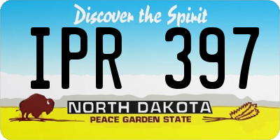 ND license plate IPR397