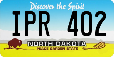 ND license plate IPR402