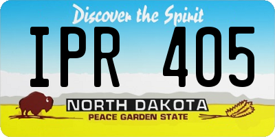 ND license plate IPR405