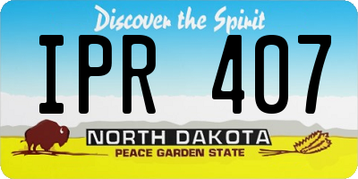 ND license plate IPR407