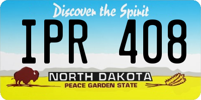 ND license plate IPR408