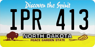 ND license plate IPR413