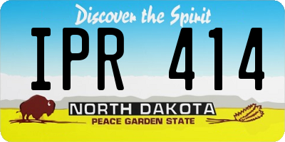 ND license plate IPR414