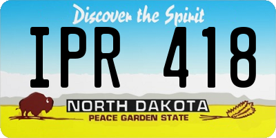 ND license plate IPR418