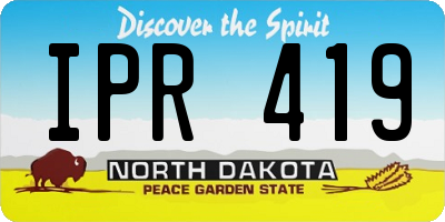 ND license plate IPR419