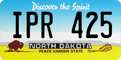 ND license plate IPR425
