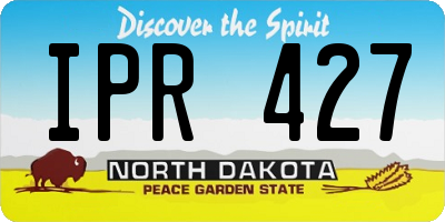 ND license plate IPR427