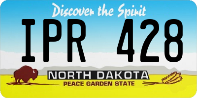 ND license plate IPR428
