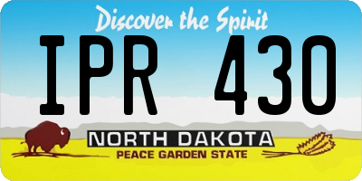 ND license plate IPR430