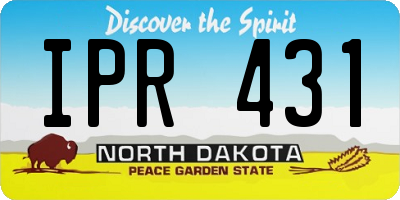 ND license plate IPR431