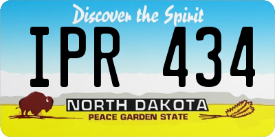 ND license plate IPR434