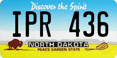 ND license plate IPR436