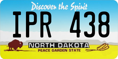 ND license plate IPR438