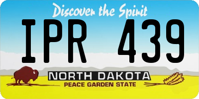 ND license plate IPR439