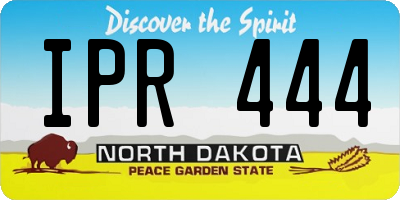 ND license plate IPR444