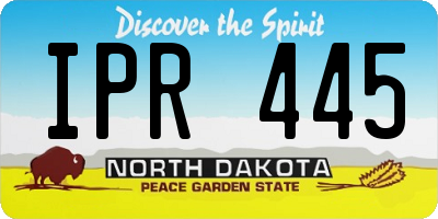 ND license plate IPR445