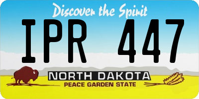 ND license plate IPR447