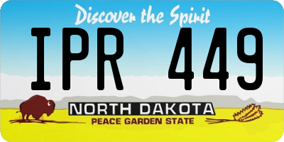 ND license plate IPR449