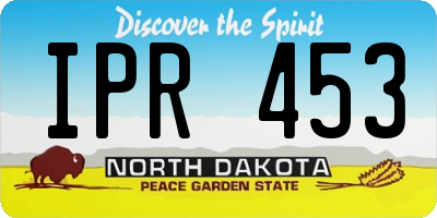 ND license plate IPR453