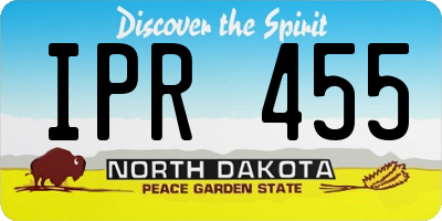 ND license plate IPR455