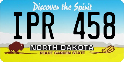 ND license plate IPR458