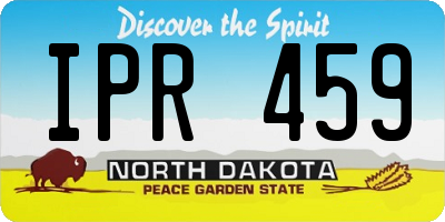 ND license plate IPR459