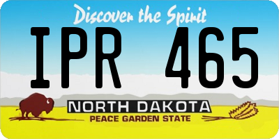 ND license plate IPR465