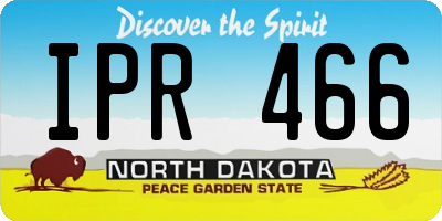 ND license plate IPR466